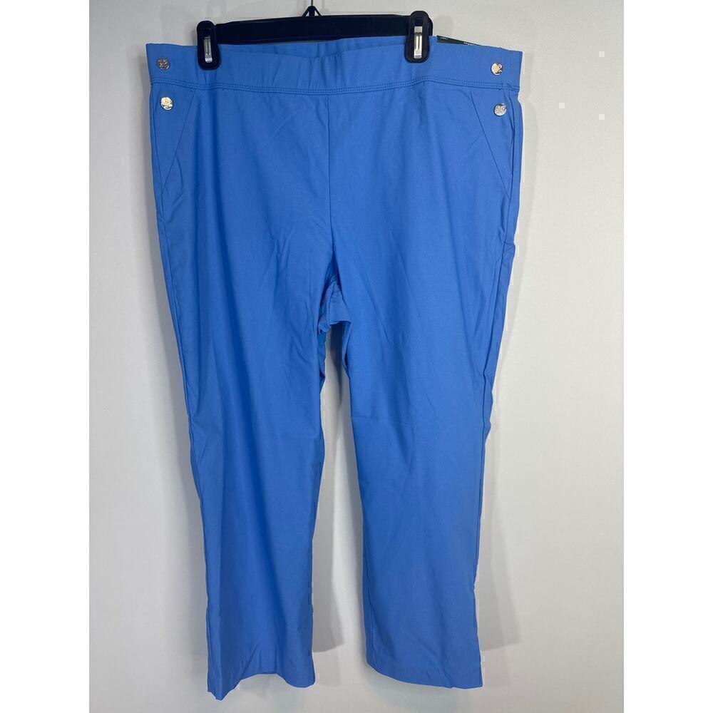 Rafaella Regatta Pull-On Supreme Stretch 18 Comfort Capri Pants Size 18 NWT
